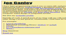 Tablet Screenshot of joeganley.com